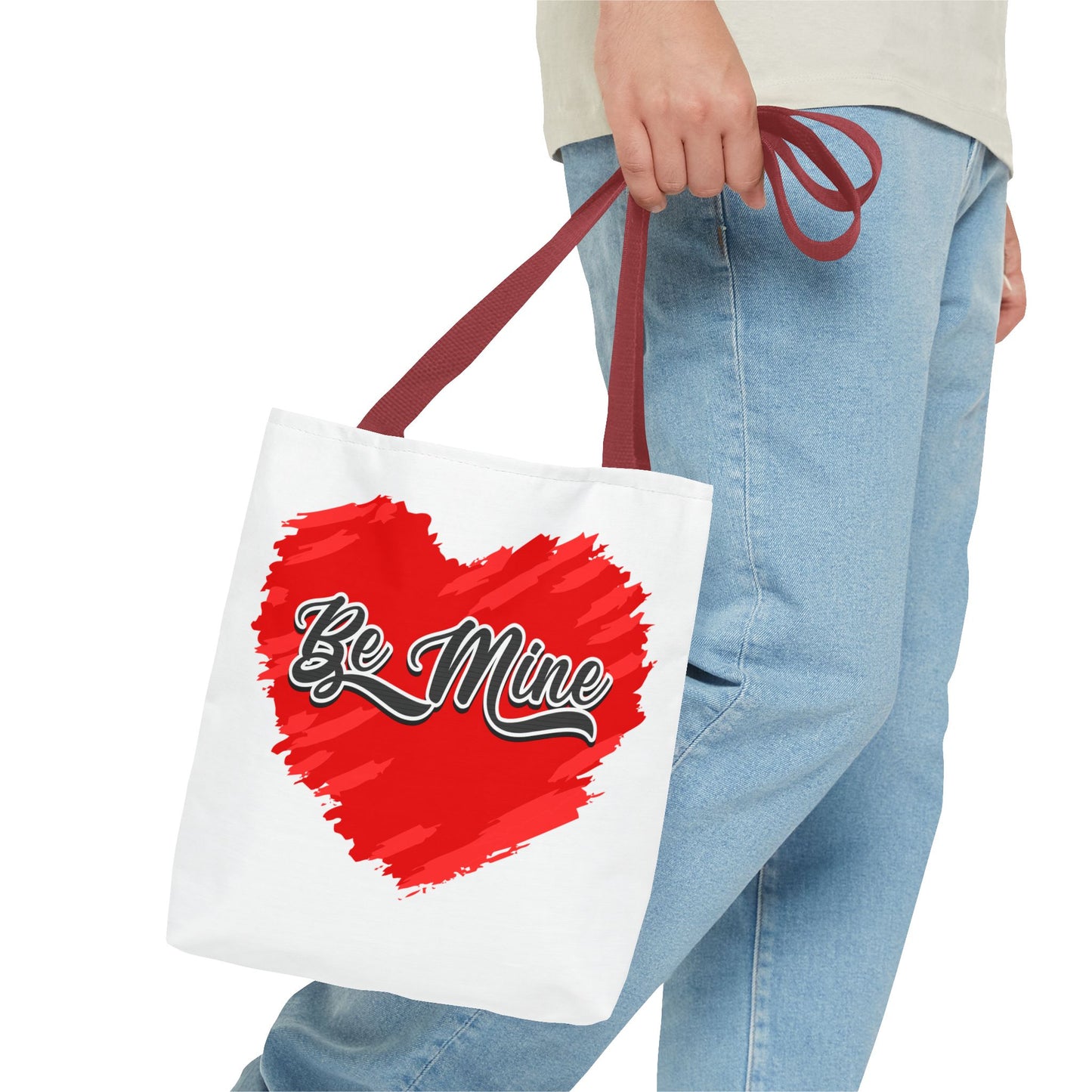 Be Mine Custom Tote Bag, Personalized Inspirational Tote, Gift for Her, Shopping Bag, Valentine's Day Tote, Grocery Bag