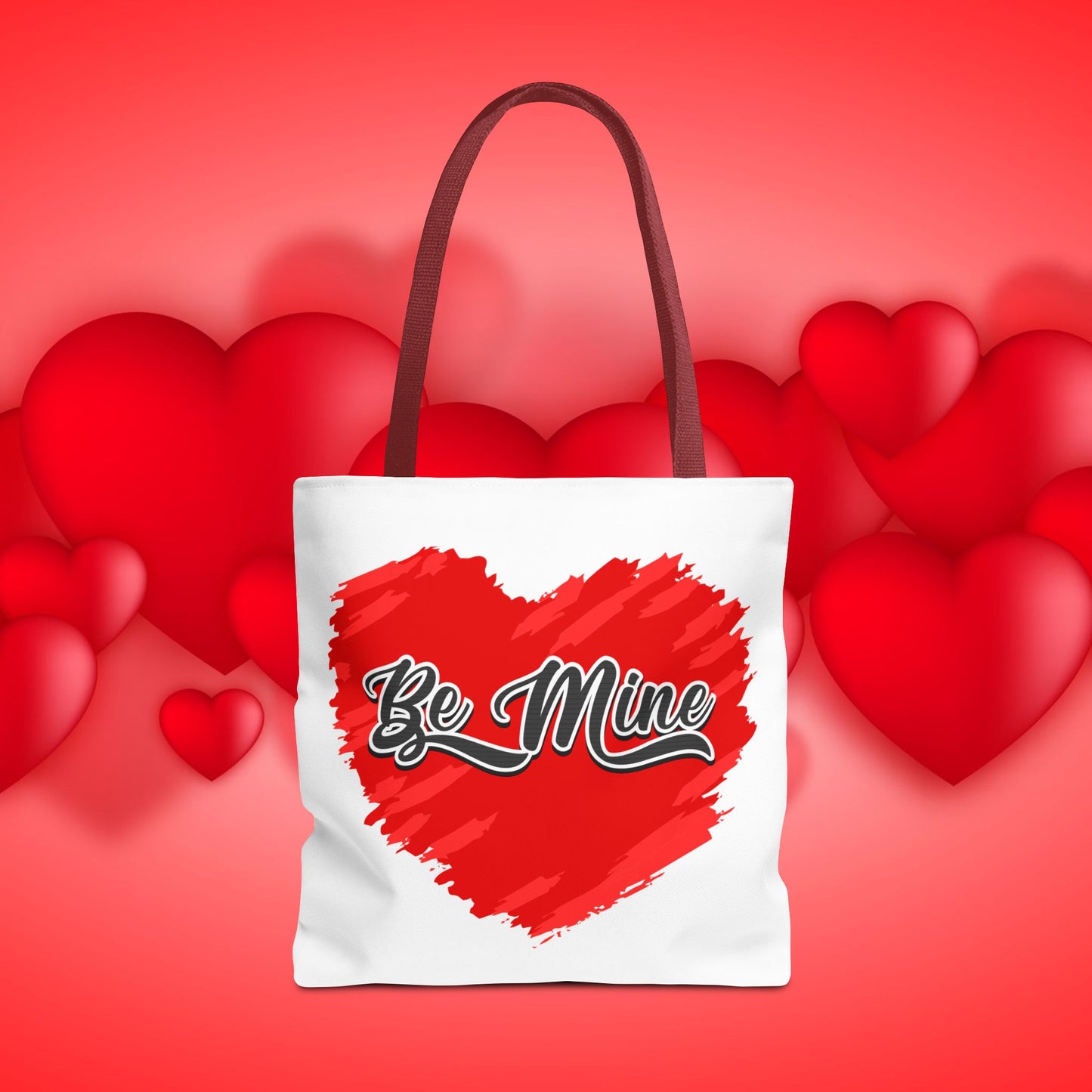 Be Mine Custom Tote Bag, Personalized Inspirational Tote, Gift for Her, Shopping Bag, Valentine's Day Tote, Grocery Bag