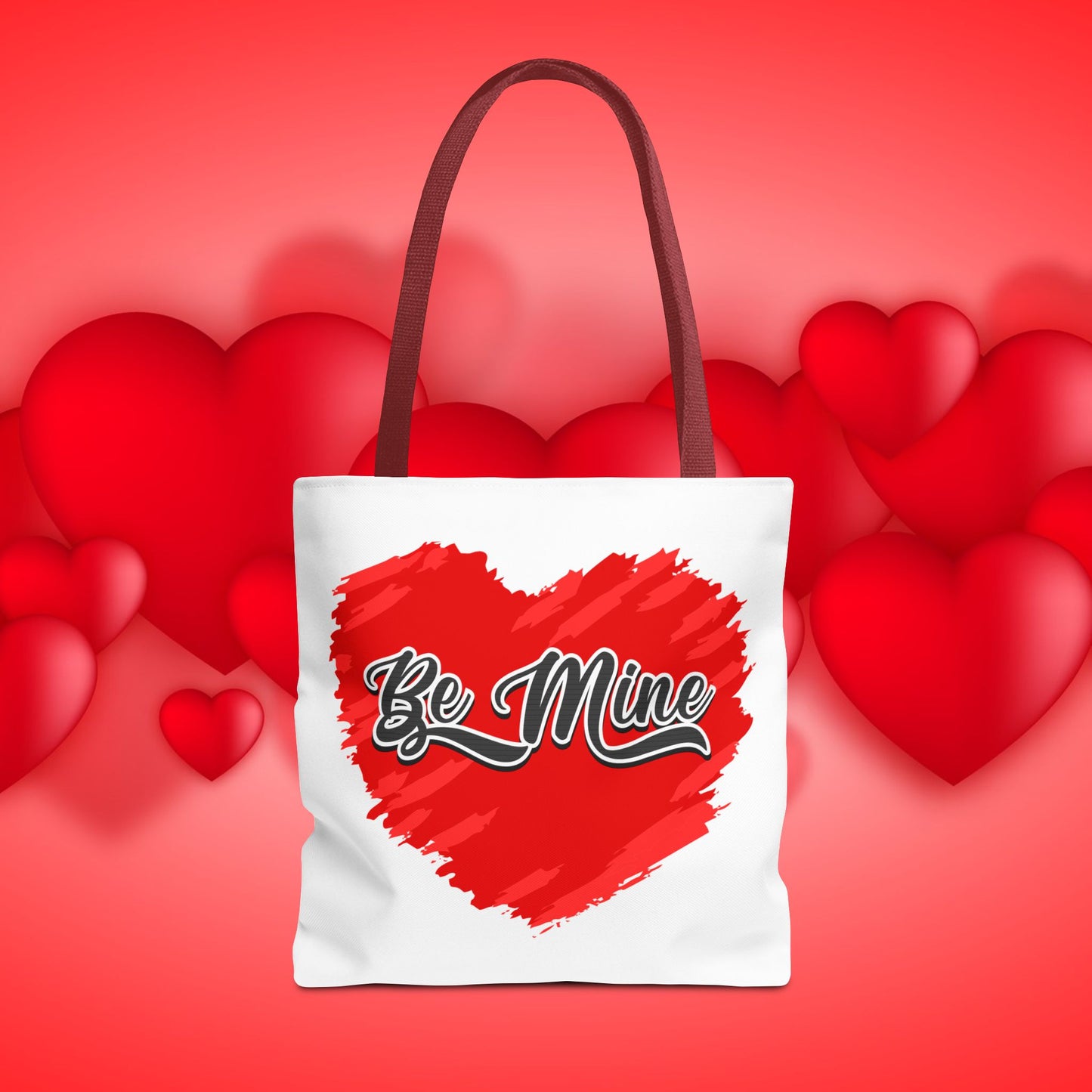 Be Mine Custom Tote Bag, Personalized Inspirational Tote, Gift for Her, Shopping Bag, Valentine's Day Tote, Grocery Bag