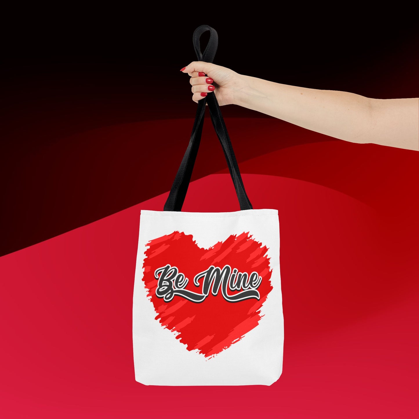 Be Mine Custom Tote Bag, Personalized Inspirational Tote, Gift for Her, Shopping Bag, Valentine's Day Tote, Grocery Bag