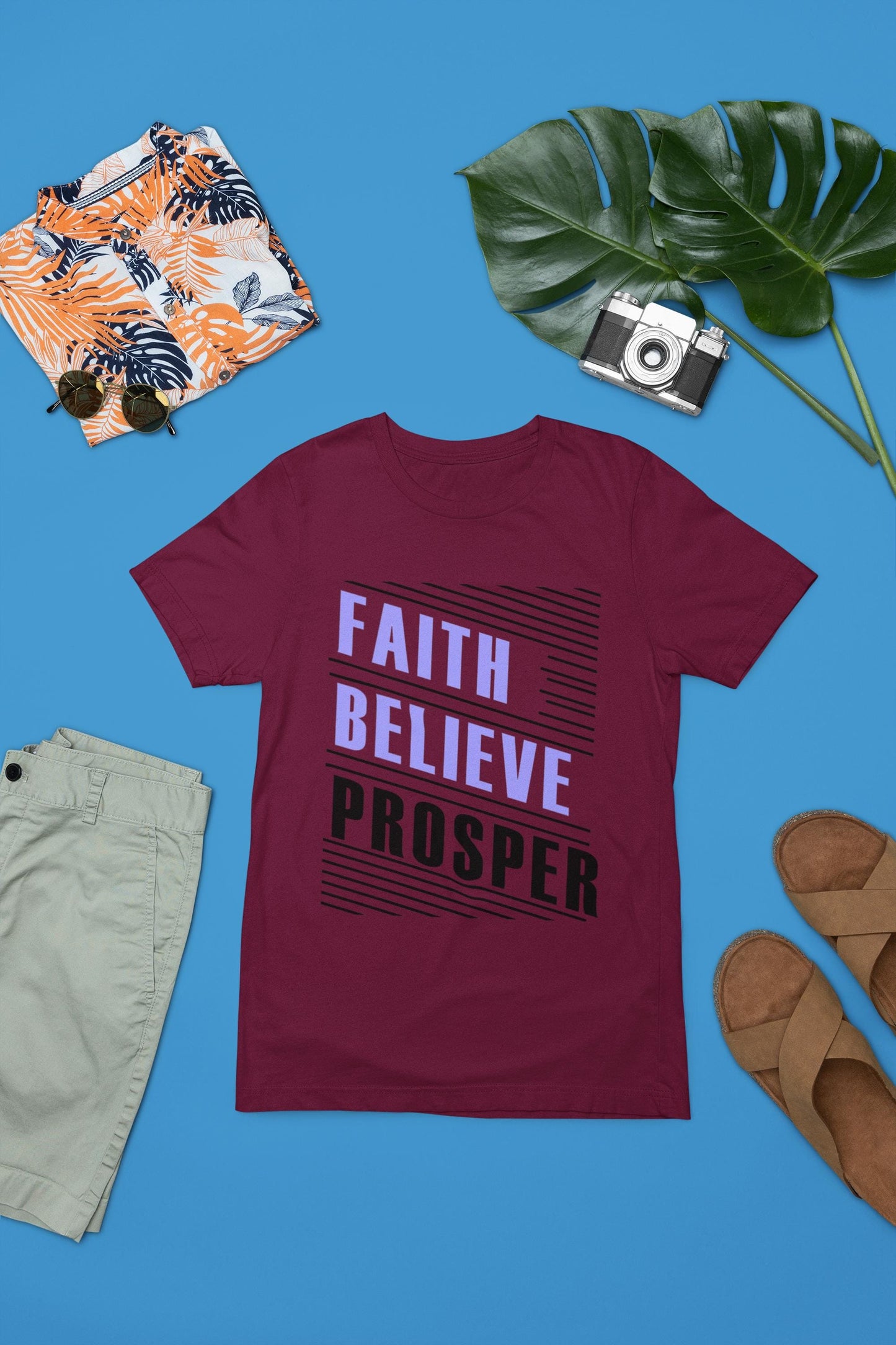 Faith Over Fear Inspirational Christian Graphic Tee, Motivational Words, Empower Your Spirit Motivational Faith Graphic T-Shirt